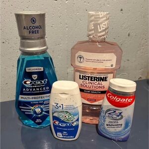New crest listerine mouthwash and toothpaste bundle!!